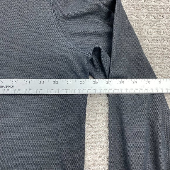 Eddie Bauer TRAVEX Sweater Shirt Men Extra Large XL Gray 1/4 Zip - PEN STAIN - Picture 10 of 11